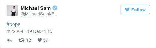 Tweet sederhana Sam saat minta maaf telah sebarkan spoiler STAR WARS/©Twitter.com/MichaelSam