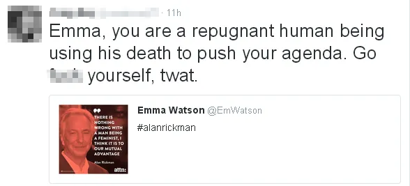 Tweet yang menghujat Emma/©news.com.au
