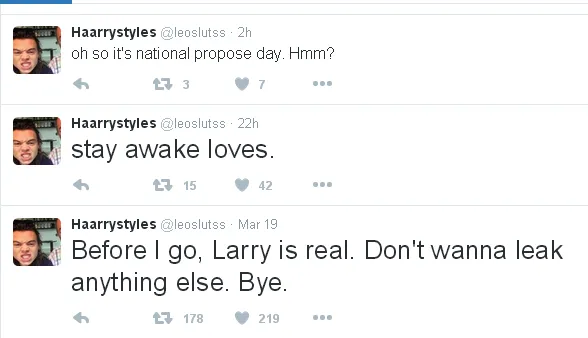 Benarkah Larry itu ada?/©twitter.com/leoslutss