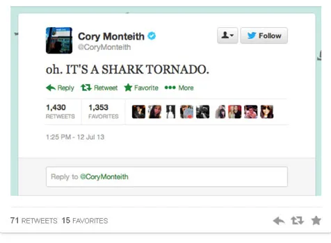 Pesan terakhir Cory Monteith di twitter