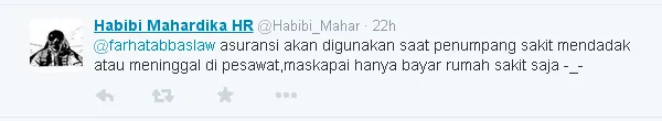 Tweet salah seorang follower Farhat Abbas/©twitter.com/Habibi_Mahar