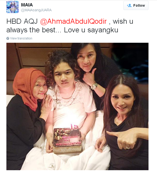 Ucapan selamat ulang tahun Maia Estianty kepada Dul/©twitter.com/maiasangjuara
