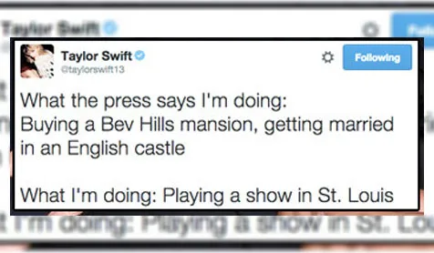 Taylor Swift buka suara soal kabar yang menyebutkan dia bakal menikah dengan Calvin Harris © Twitter/taylorswift13