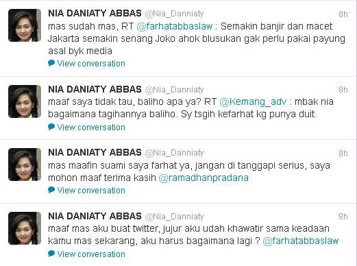 nia daniati minta maaf atas perilaku farhat abbas?