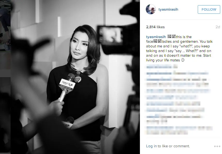 Curhatan kecil Tyas Mirasih © Instagram.com/tyasmirasih