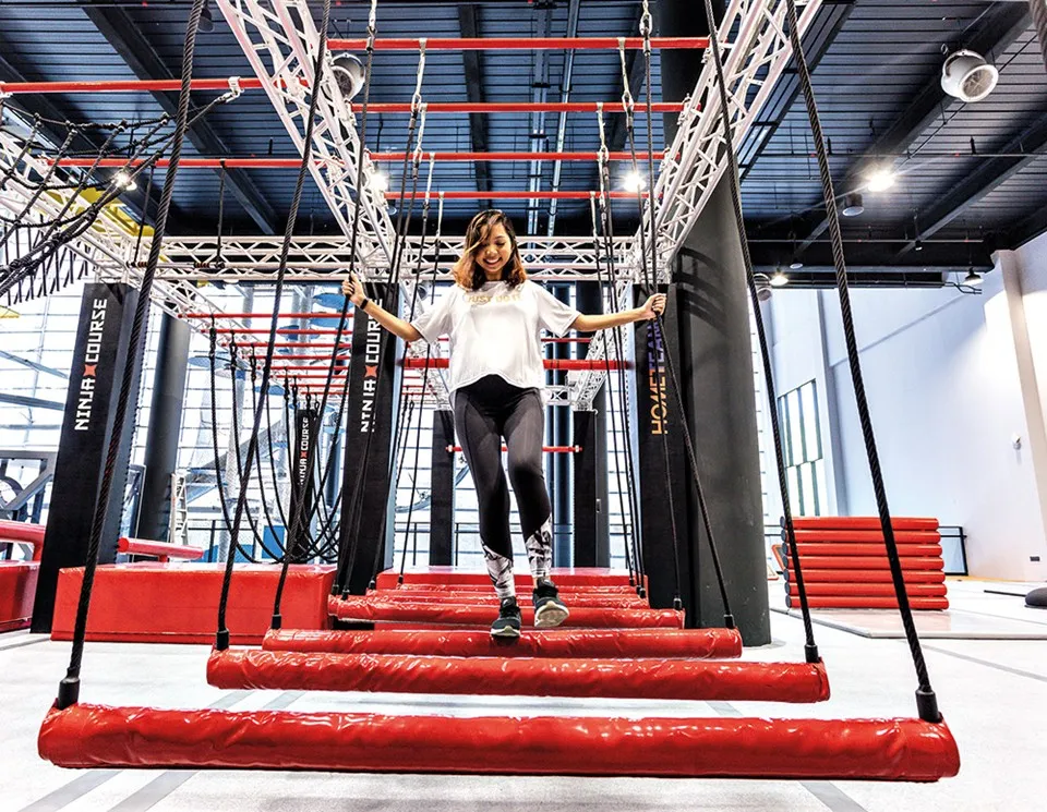 Lintasan Ninja, rintangan seru ala ninja. (Sumber: HomeTeamNS)