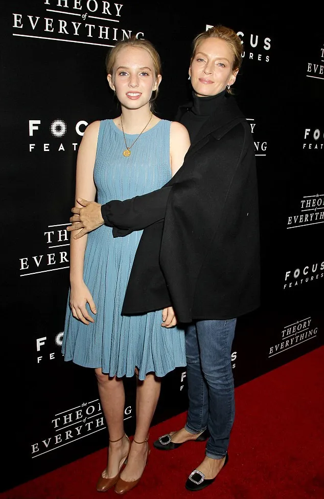 Uma Thurman dan putrinya @ dailymail.co.uk