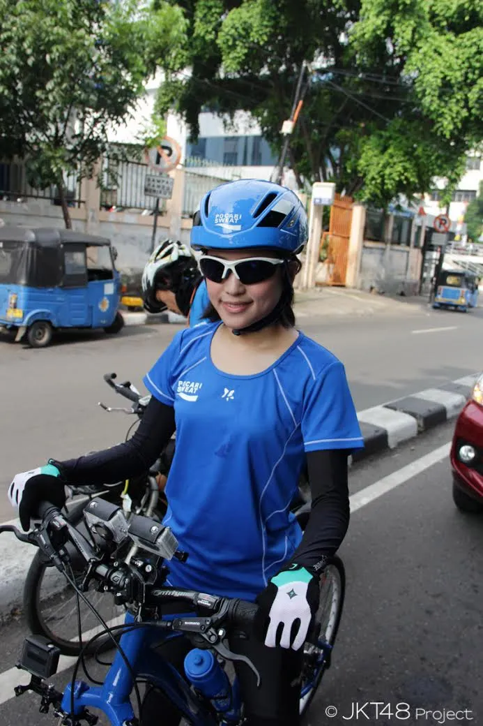 Haruka sudah lakukan banyak persiapan sebelum bersepeda dari Jakarta ke Surabaya © Official JKT48