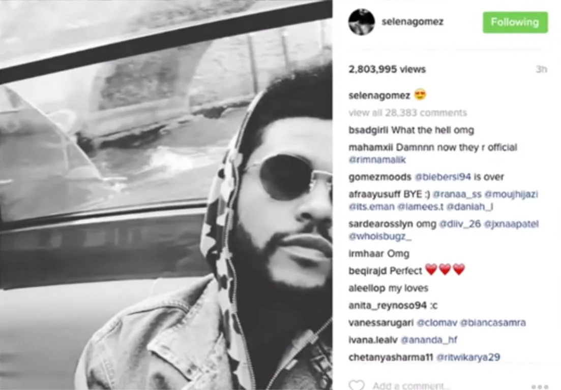Selena posting video momen candid The Weeknd di Instagram © Instagram.com/selenagomez