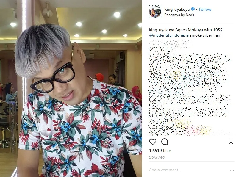 Gaya baru Uya Kuya ganti rambut ala Agnez Mo! Credit: via instagram.com/king_uyakuya