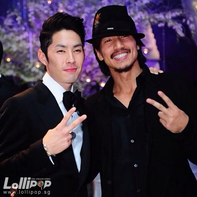 Jerry Yan saat menghadiri pernikahan Vanness Wu di Singapura Januari lalu @lollipop.sg