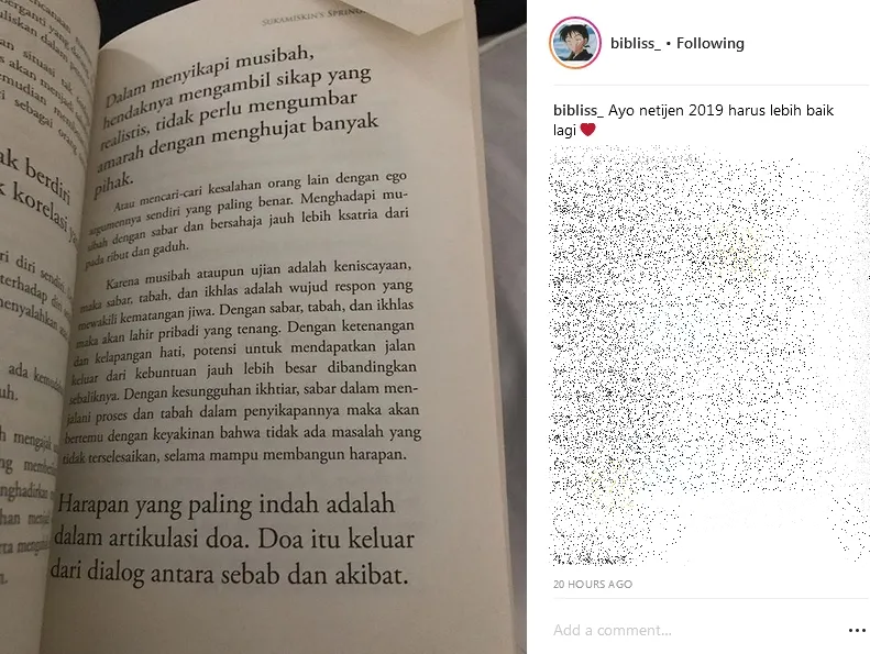 Pesan Blibliss kepada netizen ©instagram/blibliss_