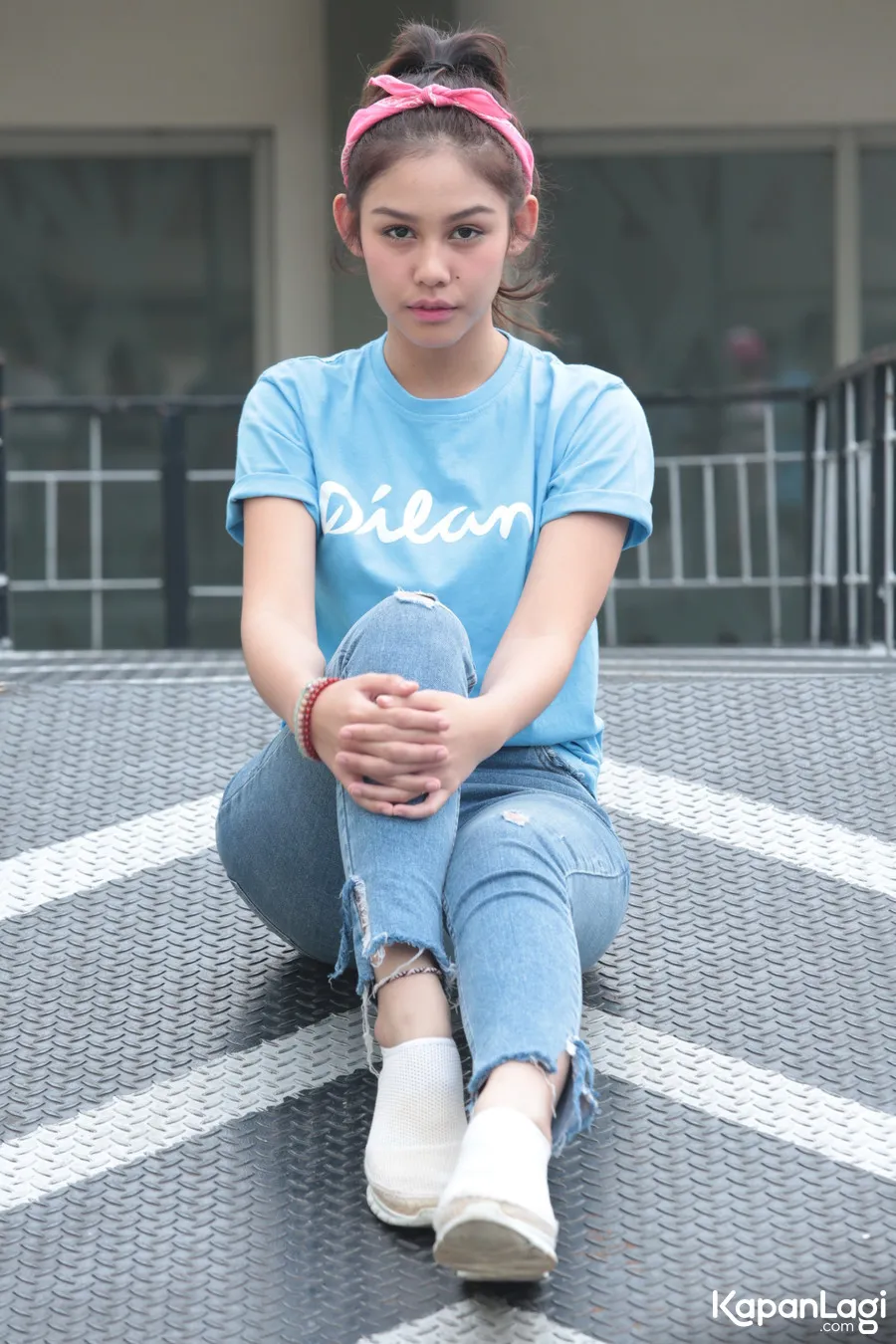 Bintang muda Vanesha Prescilla berperan sebagai sosok Milea di film DILAN. Cr: KapanLagi.com/Muhammad Akrom Sukarya