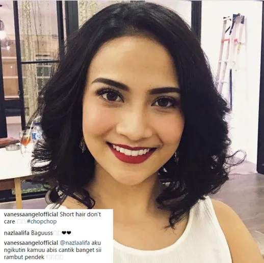 Vanessa Angel pamerkan style rambut baru. 呼nstagram/vanessaangelofficial
