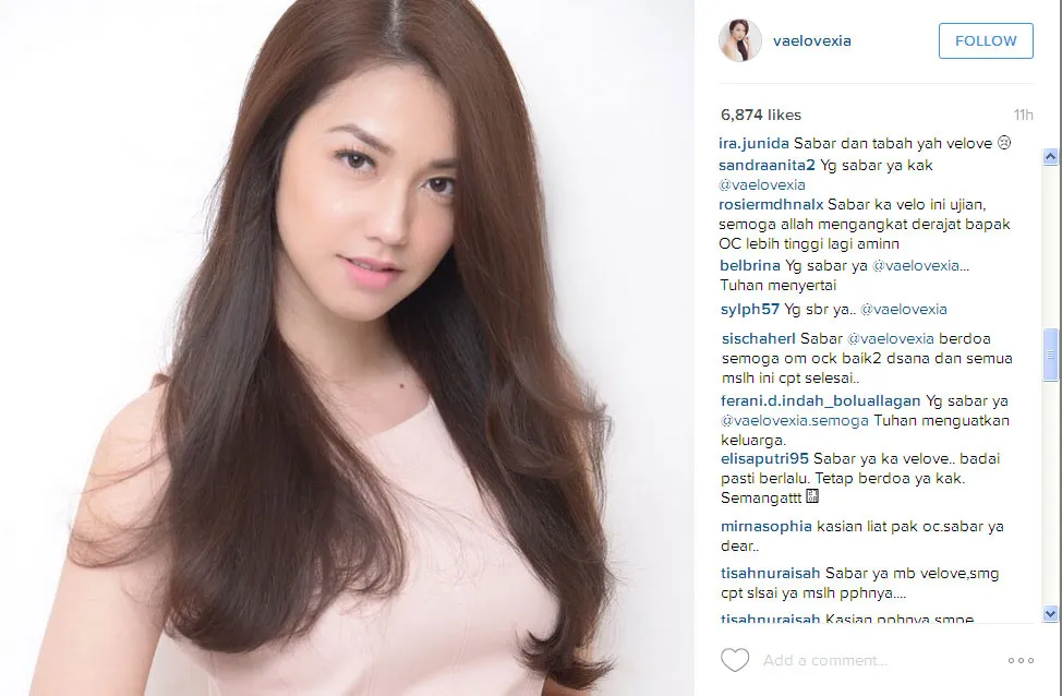 Velove Vexia banjir dukungan © Instagram/Velove Vexia