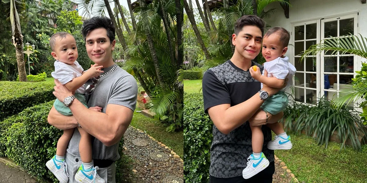 Verrell Bramasta dan Athalla Naufal Menggendong Rayyanza (Credit: Instagram/bramastavrl/athallanaufal7)