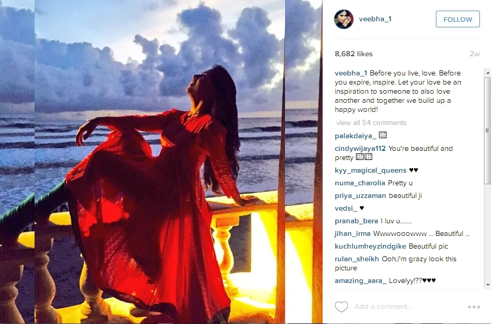 Foto ini yang bikin netizen menggila. @instagram/veebha1