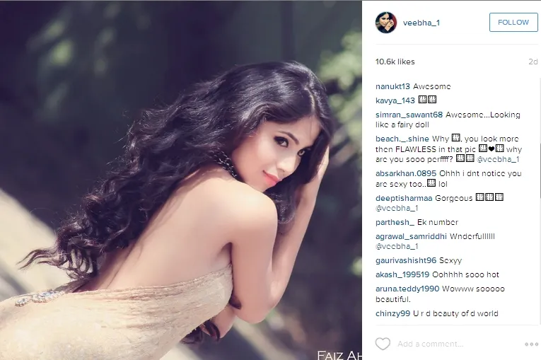 Punggung Vibha Anand benar-benar bikin panas dingin. @instagram/veebha_1