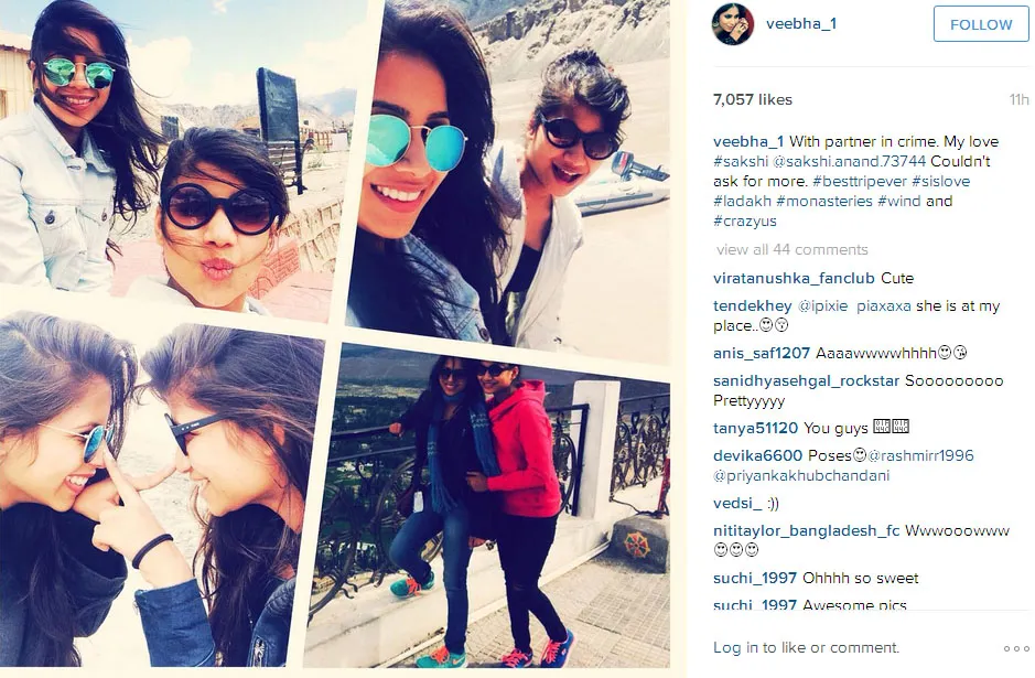 Ini dia potret kebersamaan Vibha dan Sakshi Anand @instagram.com/veebha_1