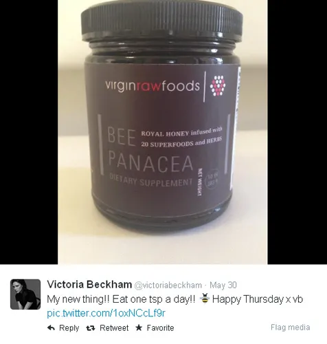 Suplemen diet Victoria Beckham @ twitter.com/victoriabeckham