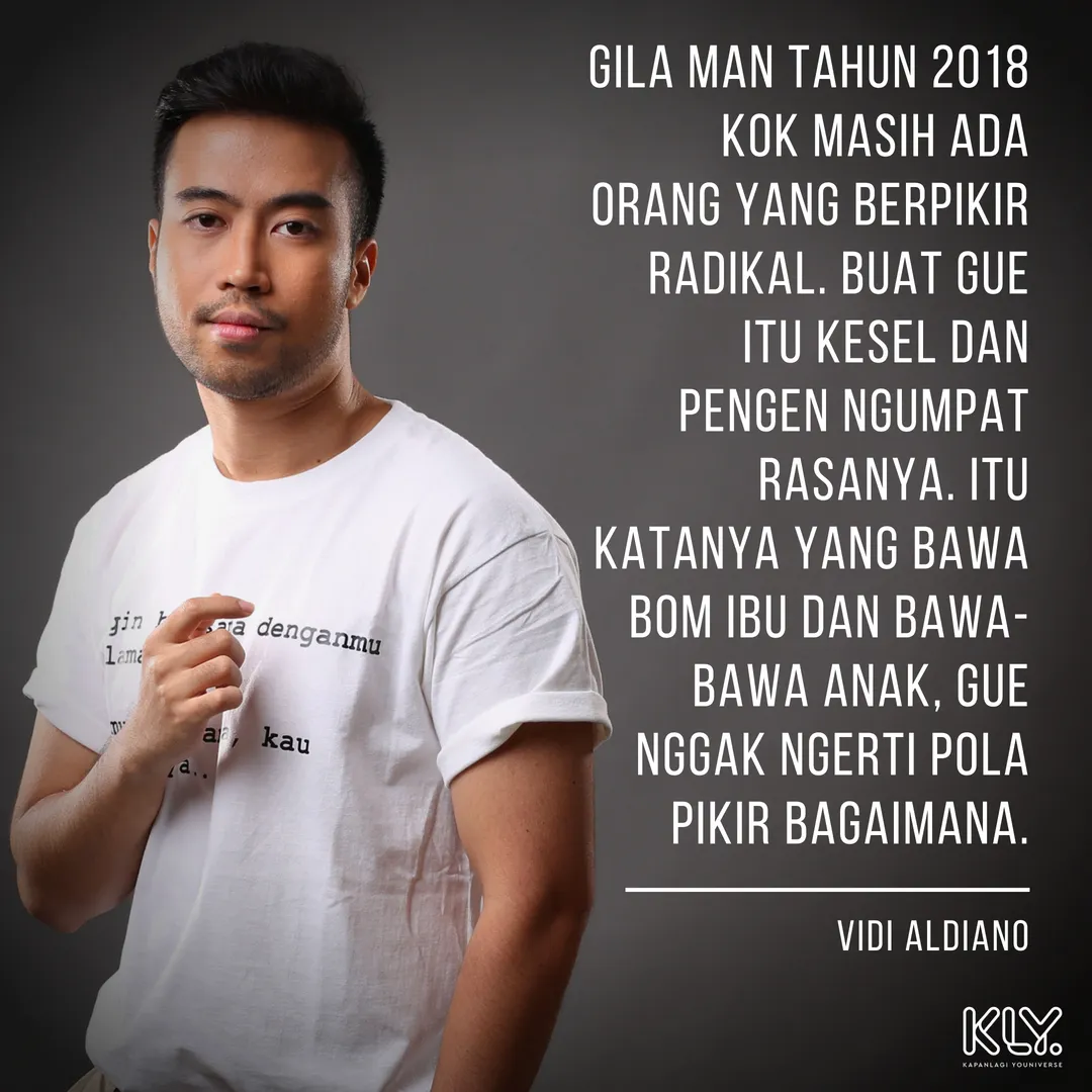 Vidi Aldiano ikutan berkomentar mengenai tragedi mengerikan itu ketika ditemui di bilangan Senayan, Jakarta Pusat. (credit: kapanlagicom/Budy Santoso)