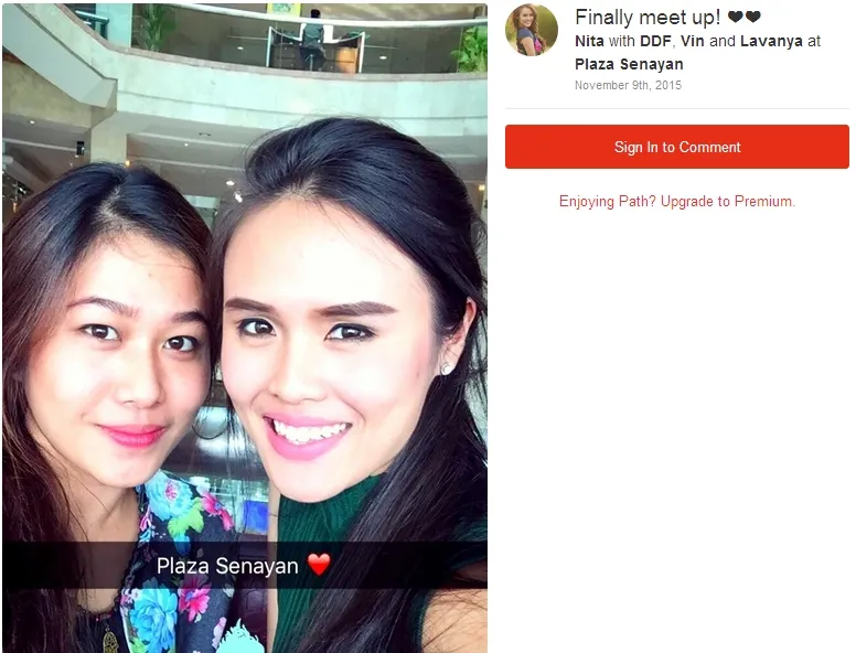 Vin, Nita, Lavanya dan DD double date di Plaza Senayan. ©path/nita
