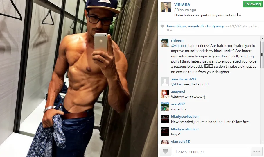 Vin malah dihujat follower, duh. @instagram/vinrana