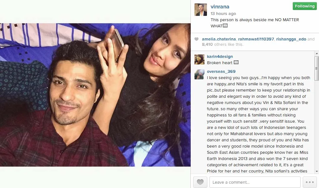 Vin Rana tiduran manja di pangkuan Nita Sofiani, mesra banget ya. @instagram/vinrana