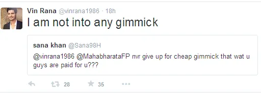 Vin Rana tidak terlibat gimmick apapun. @twitter/vinrana1986