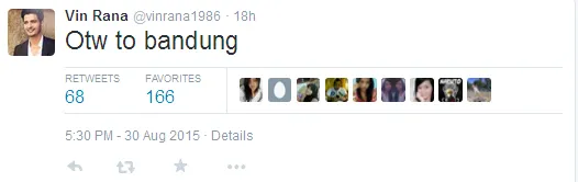 Vin Rana temui ortu Nita di Bandung? ©twitter/vinrana1986