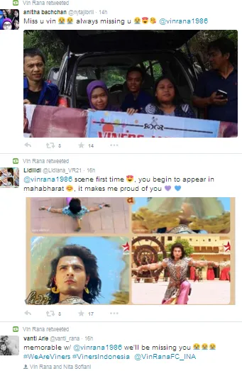 Fans tak rela kalau Vin Rana pulang. @twitter/vinrana1986