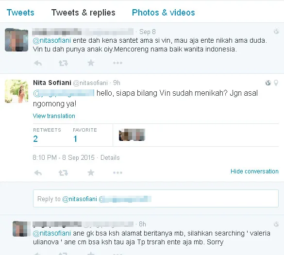 Ini dia 'perang' dingin Nita Sofiani dan netizen saat ia berada di India © Twitter.com/nitasofiani