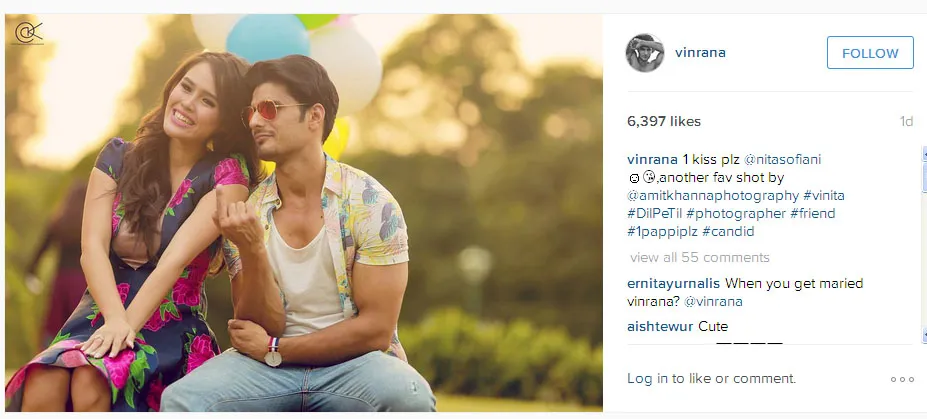 Begini gaya Vin Rana saat memelas pada Nita Sofiani © Instagram.com/vinrana