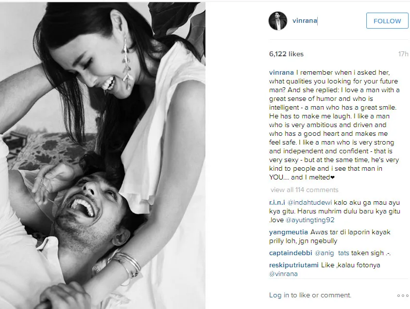 Ini dia potret kemesraan Vin Rana dan Nita Sofiani yang sangat romantis @instagram.com/vinrana