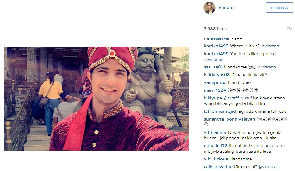 Ini dia putra mahkota dari India, Vin terlihat tampan kan? @instagram.com/vinrana