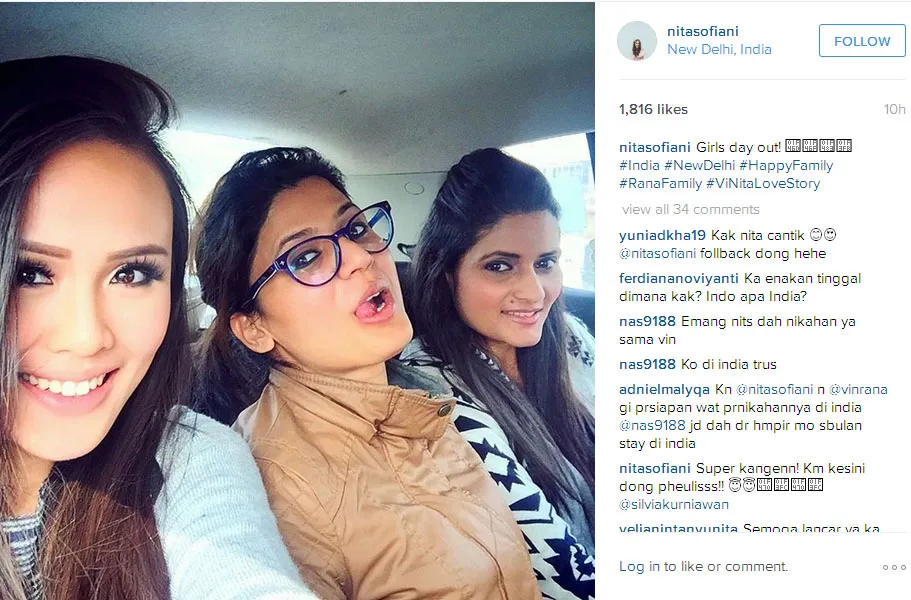 Makin dekat dan akrab, Nita Sofiani hangout bareng dua adik Vin Rana © Instagram.com/nitasofiani
