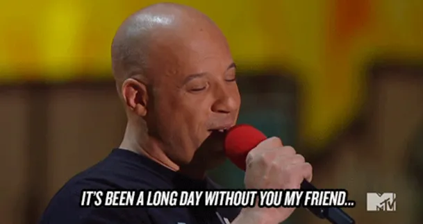 Vin Diesel saat nyanyikan See You Again untuk Paul Walker/©mtv.com