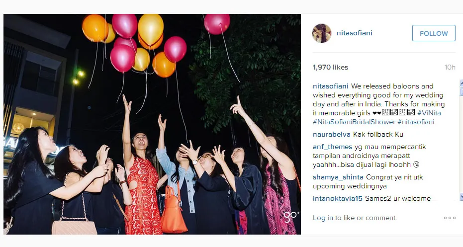 Nita dan Vin akan segera menikah di India © Instagram.com/nitasofiani