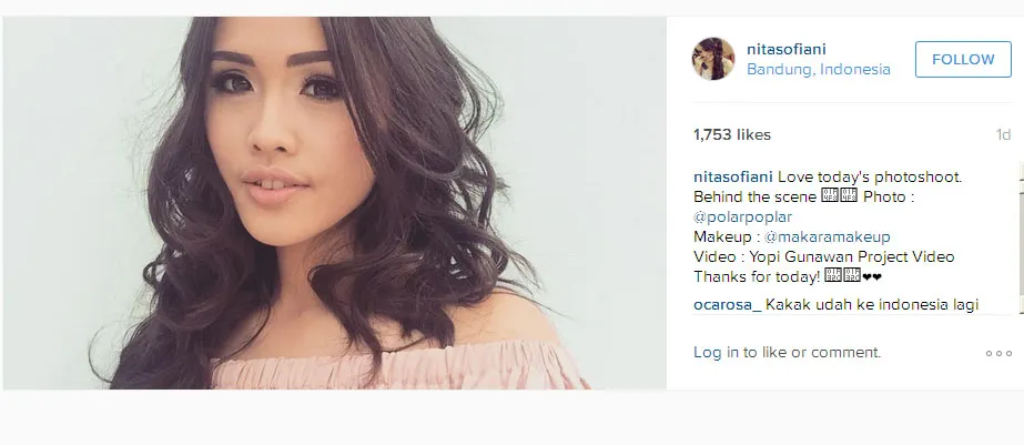 Nita tampil cantik jelang pemotretan, benarkah prewed? © Instagram.com/nitasofiani