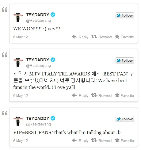 taeyang tweet