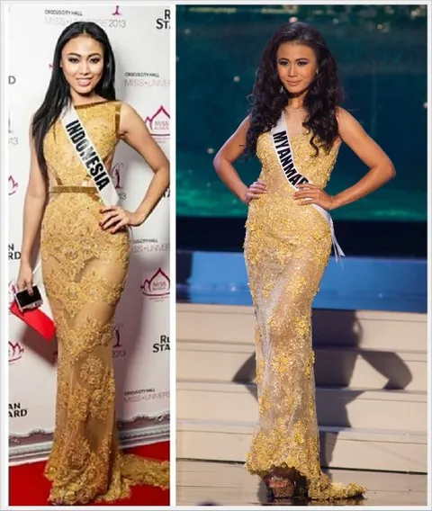Dress Vira da Sharr ternyata mirip / © twitter.com/indopageant