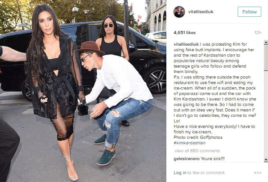 Vitalii ungkap alasan di balik serangannya © instagram.com/vitaliisediuk