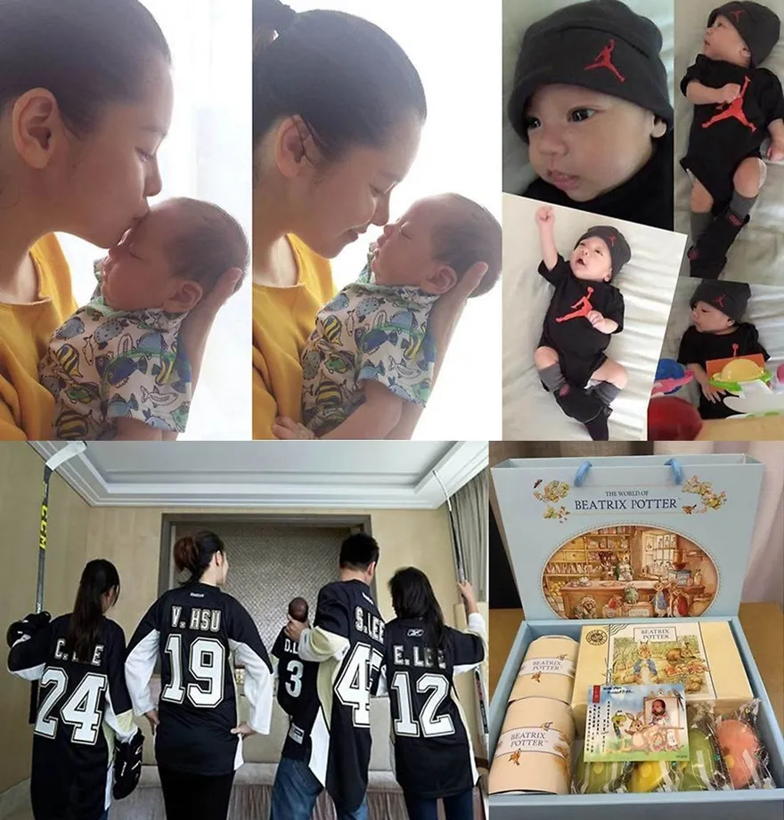 Vivian Hsu dan keluarga rayakan ulang tahun bulan kedua Dalton. © toggel.sg