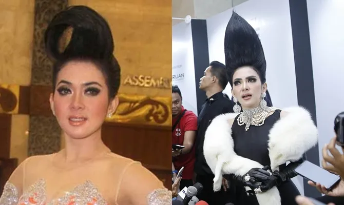Jambul Khatulistiwa Syahrini 10 tahun lalu vs sekarang © KapanLagi.com
