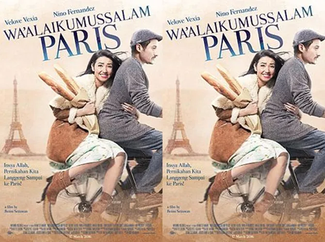 Velove Vexia tampil sebagai pemeran utama wanita dalam film WA'ALAIKUMSALAM PARIS. © Maxima Pictures