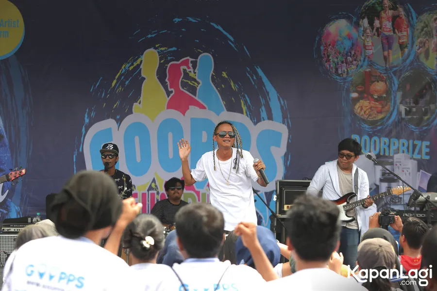 Wahyu mengisi acara Goopps Fun Run 2019 © KapanLagi.com®/Budy Santoso
