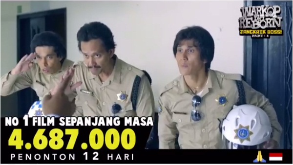 Warkop DKI Reborn, jadi film Indonesia terlaris sepanjang masa. ©instagram.com/falconpictures_