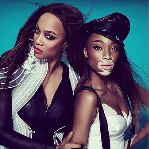 Strike a pose with Tyra Banks! @ instagram.com/winnieharlow