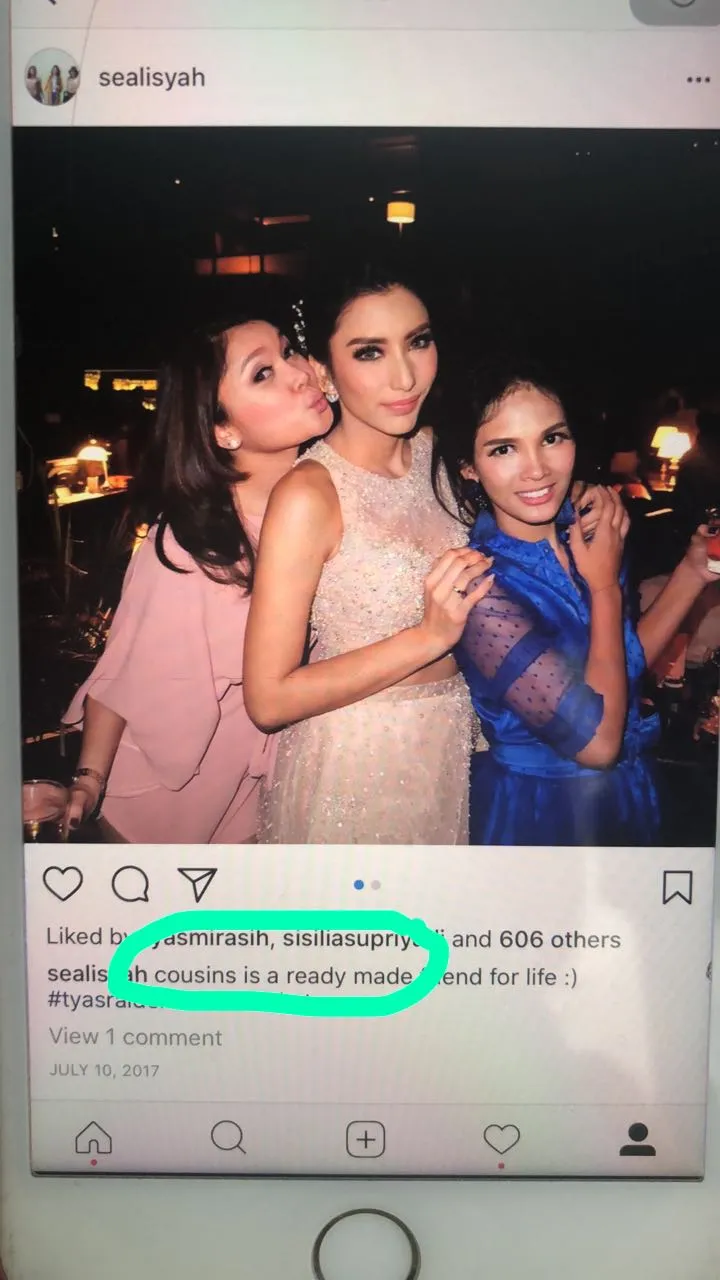 Kedekatan Tyas Mirasih, Sisilia, dan Seali Syah. (Instagram.com/sealisyah)