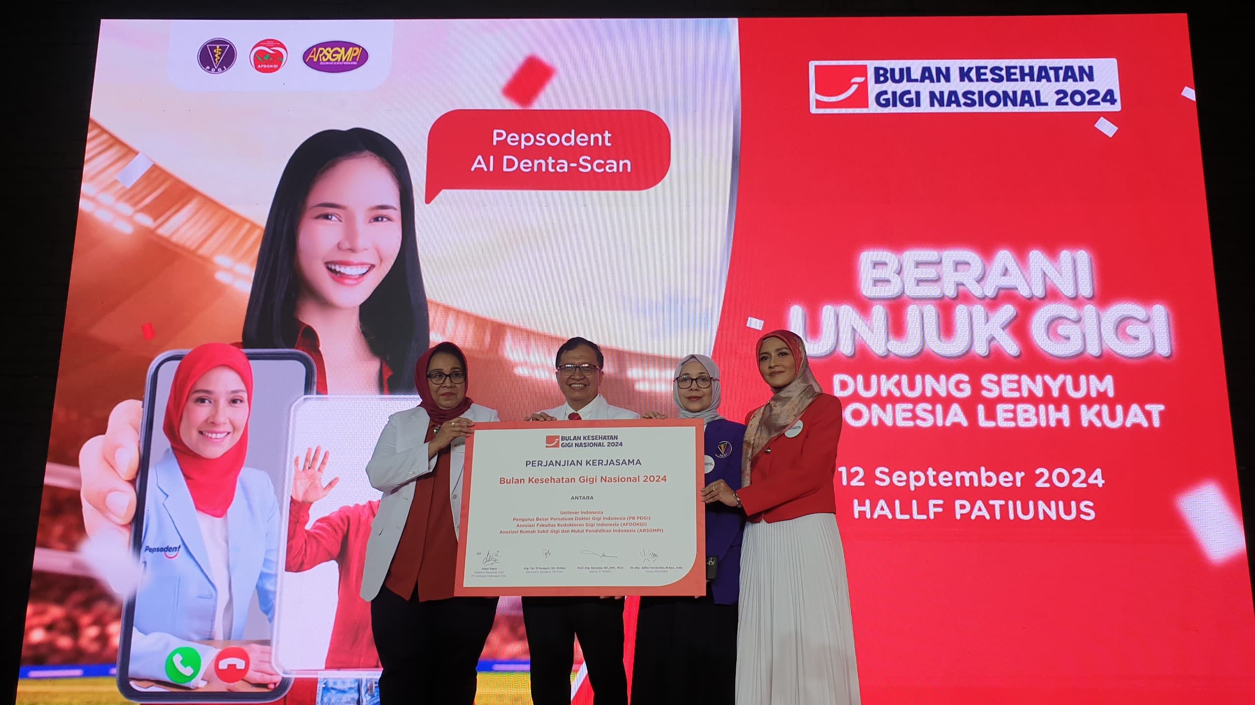 Unilever Indonesia melalui Pepsodent meresmikan Bulan Kesehatan Gigi Nasional (BKGN) 2024 bertempat di Hallf Pati Unus, Kebayoran Baru, Jakarta Selatan.